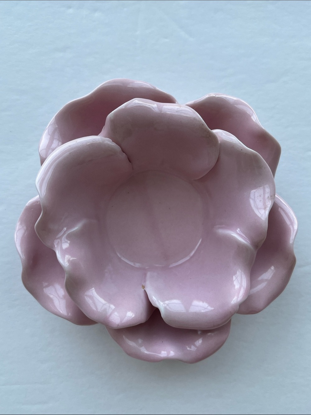 Candleholder Tealight Holder Pink Floral Ceramic Flower NWT